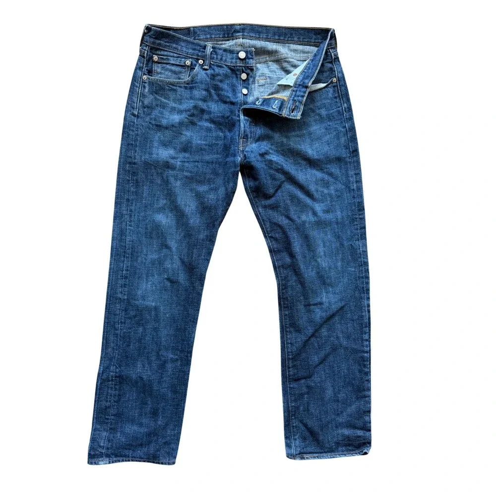 Levi's 501 Original Fit Jeans Mens 32x32 Medium Blue Button Fly Straight Leg